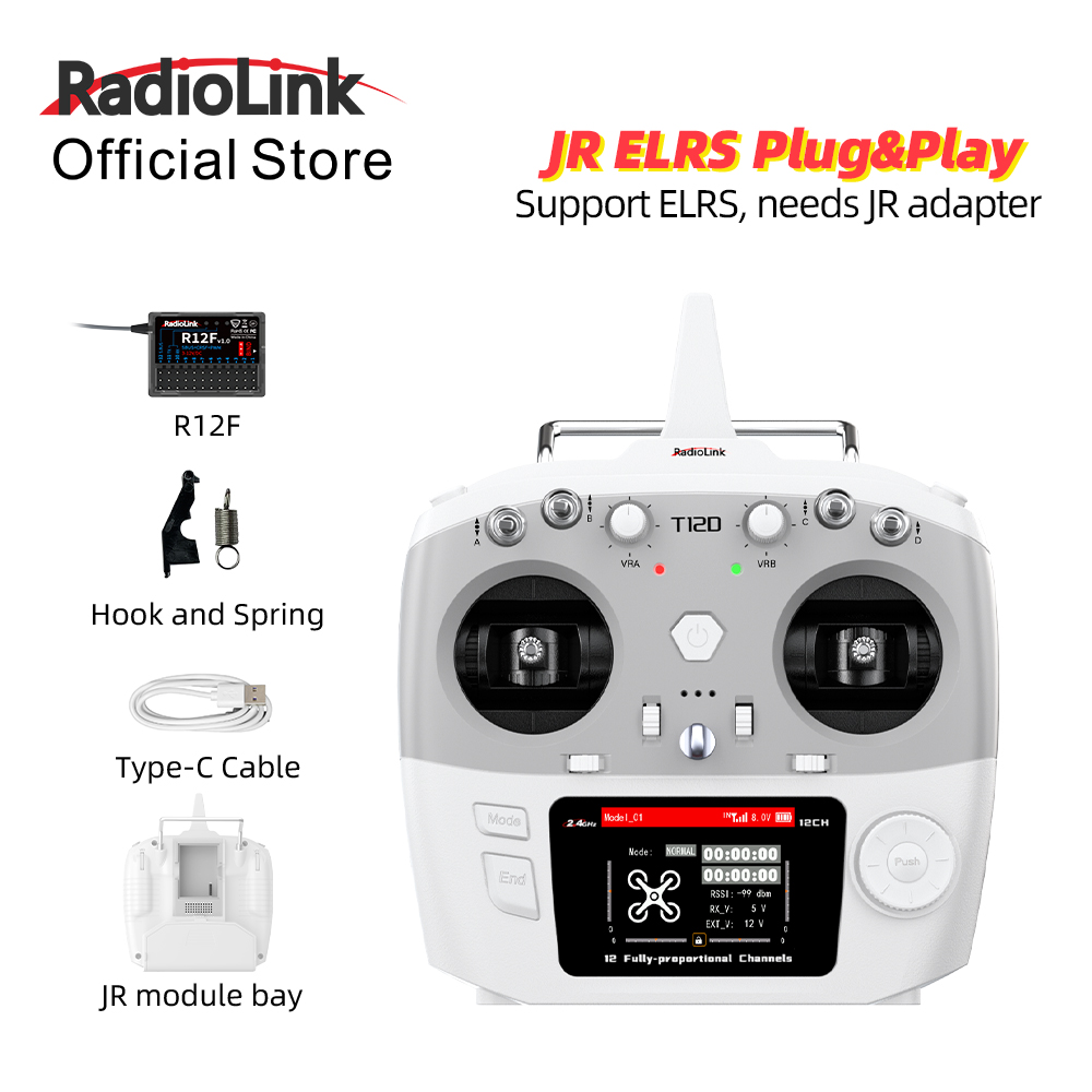 RadioLink T12D JR Module 12CH  - Drone Gimbal Controller ulasan dan harga